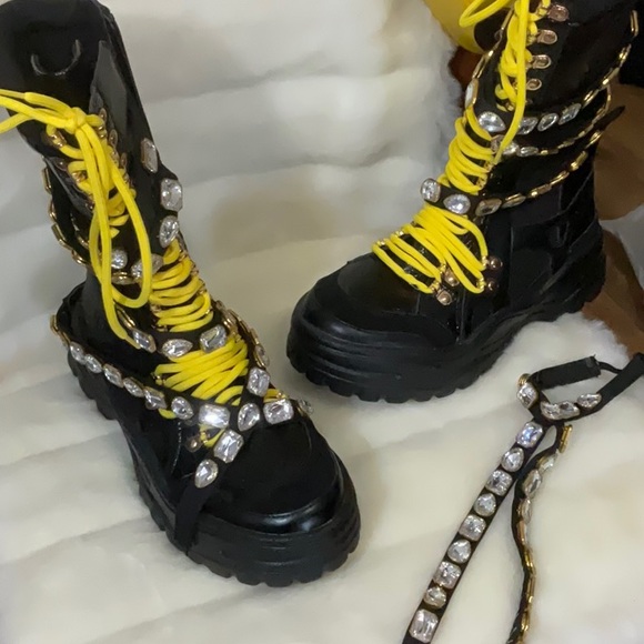 Cape Robbin BLING! Combat Boots - Picture 9 of 10